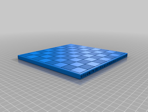 doppelseitiges Schachbrett - einzelne Farbe drucken 3d print model - Mito3D