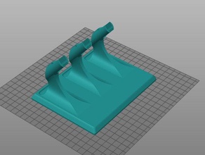 tripple airbrush stand remix 3d print model - Mito3D