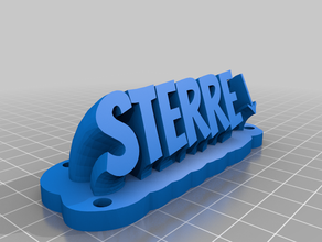 track & field name plate spikes 3d print model - Mito3D
