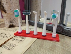 escova de dente suporte titular openscad oral-b stand dentes 3d print model - Mito3D