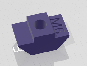 profil m6 m5 m4 ön, orta kısmında çatlak Ön, 30x30mm alüminyum hlinkov matice yapmak profilu somun profilov radek tejd radekcze 3d print model - Mito3D