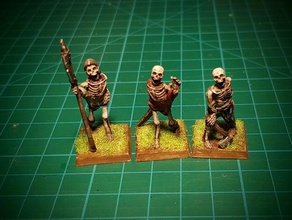 skeletons 28mm no supports needed dnd frostgrave halloween skeleton undead warhammer 3d print model - Mito3D