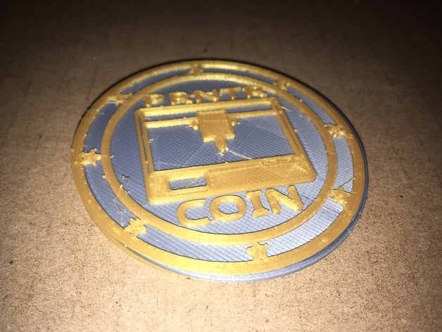 prntr coin crypto cryptocoin cryptocurrency 3D print model - Mito3D