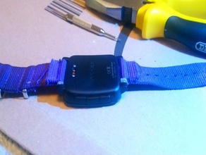 pebble time 20mm watch strap adapter 3d print model - Mito3D
