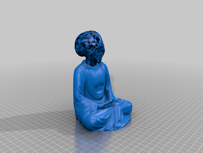 alien buddha statue aliens alter meditation shrine 3d print model - Mito3D