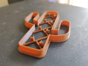cactus cookie-cutter Backen cookies cookie cutter 3d print model - Mito3D