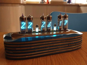 Uhr Fall kleine tube vfd-nixie-Uhren diy-Elektronik - Elektronik Gehäuse für die nixie nixie-Uhr nixie-Röhren vfd Röhre 3d print model - Mito3D