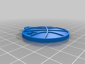 basketball Schlüsselanhänger anpassbare keychain solidworks Sport 3d print model - Mito3D