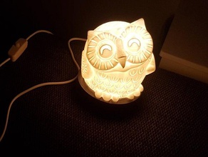 chouette lampe bébé de la ampoule enfant led lumière aimant owl usb mini 3d print model - Mito3D