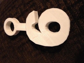 number 6 key chain 3d print model - Mito3D