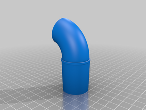 vacuum cleaner exhaust redirector adapter 3d print model - Mito3D