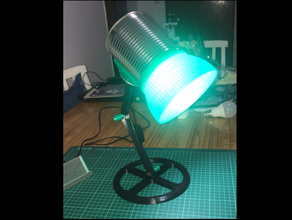 pode-lâmpada lampa-lata Impressos em 3d da lâmpada criado freecad área de trabalho diodo emissor luz iluminação feito equipamento escritório recicle estudo 3d print model - Mito3D