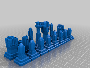 jogo xadrez goianese art deco chess set 3d print model - Mito3D