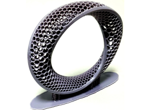 non-mobius sponge ring art design impossible mobius sla torture 3d print model - Mito3D