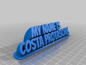 costa protaschik personalizado 3d print model - Mito3D