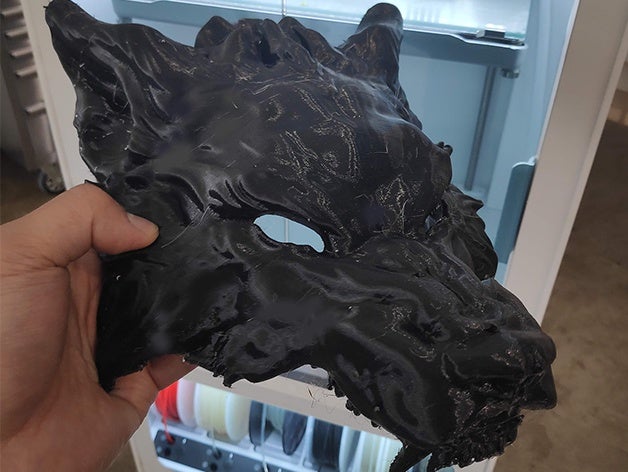 lobo máscara o dia das bruxas lobisomem 3D print model - Mito3D