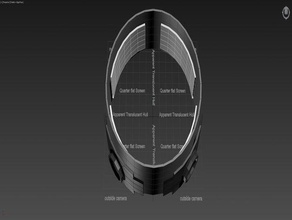 translúcido casco conceito 3d print model - Mito3D