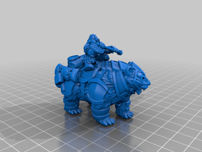 nain coureur 1 l'ours le rider 3d print model - Mito3D