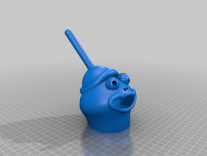 crapauds fous head crapaud crazy org toad 3d print model - Mito3D