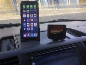vw t5 dashboard iphone 11 pro holder mount smartphone volkswagen 3d print model - Mito3D