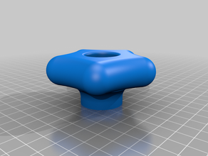 smooth n' curvy star knob 1 2-13 customized 3d print model - Mito3D