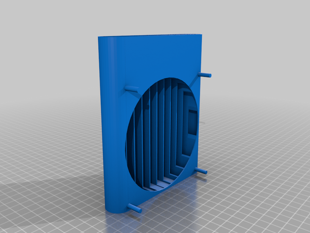 Ventilador de 120 mm en el conducto chimenea ventilador la del 3D print model - Mito3D
