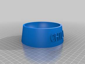 mad chili parametric dog cat food bowl customized 3d print model - Mito3D