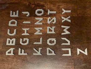 makerwiz 3d letras alfabeto personalizado personalizador de desafio tipo letra escreva 3d print model - Mito3D