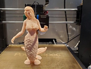 mermaid swimming fairy tail tale figure girl nsfw sexy sexy-girl woman shells topless 3d print model - Mito3D