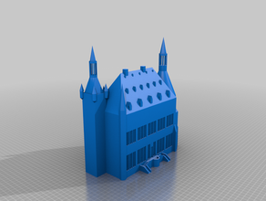 rathaus aachen Architektur Gebäude Struktur 3d print model - Mito3D