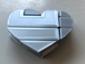 4x4 rompecabezas de corazón art la diversión puzzle 3d print model - Mito3D