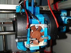 hiperküp çift blower fan mount add-on 3d print model - Mito3D