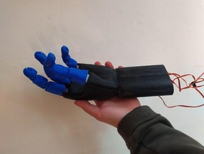 robotic hand - servo motor 9g arduino robot robotics 3d print model - Mito3D