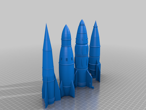 rocket collection 01 rockets 3d print model - Mito3D