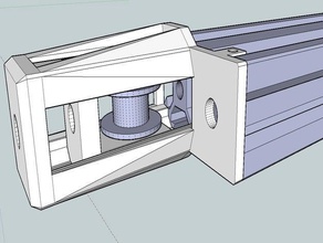 2040 horizontal tensioner 3d print model - Mito3D