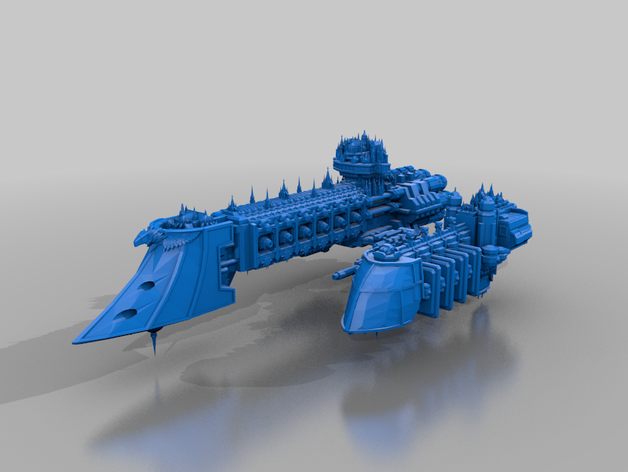 flotta imperiale - beta battlefleet gothic bfg imperial 3D print model - Mito3D