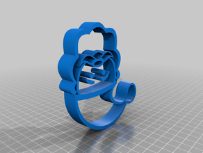 santa -cookie-cutter 3d print model - Mito3D