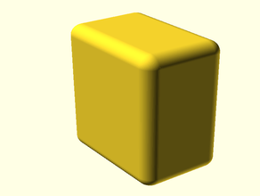 modo semplice per fare arrotondato 3d blocchi rettangoli aperti scad 3d print model - Mito3D