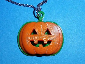 jack-o'-lantern pendant abbymath halloween pumpkin holiday jack-o-lantern jackolantern jack o lantern kids necklace 3d print model - Mito3D