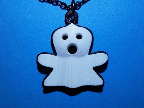 ghost pendant abbymath halloween holiday jewelry kids necklace 3d print model - Mito3D