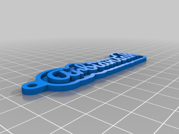 la mia chiave personalizzata catena il vostro nome personale su misura 3D print model - Mito3D