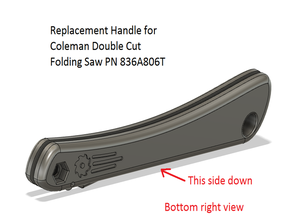handle coleman folding saw pn 836a806t 3d print model - Mito3D