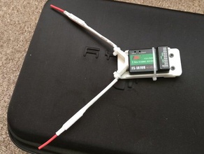 mount flysky ia10b receiver f450 frame drone 3d print model - Mito3D