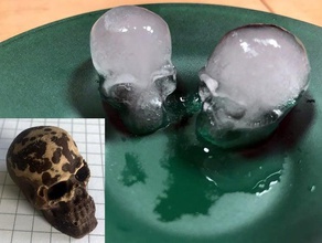 mould make skull silicone chocolate mold halloween decoration icecube 3d print model - Mito3D