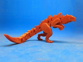 flexi godzilla 1998 Tier articulado artikuliert Figur kundengebundene figura Abbildung flexibel juguete - Spielzeug 3d print model - Mito3D