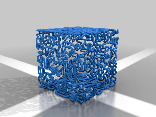 single-line cube 3D print model - Mito3D