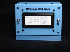 angled stand qrp-labs gps clock larger 4 x 20 display lcd 3d print model - Mito3D