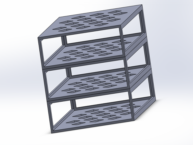 small rack raspberry pi nas computer hdd modular shelf ssd 3D print model - Mito3D