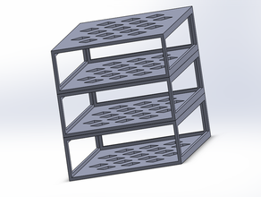 small rack raspberry pi nas computer hdd modular shelf ssd 3d print model - Mito3D