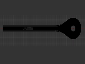 wrench 06mm 06 hex 3d print model - Mito3D